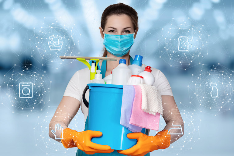 Personnel pour les travaux de nettoyage